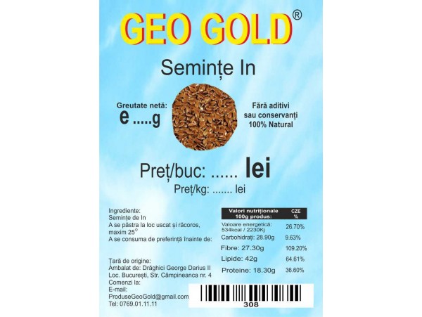 GEO GOLD - Seminte In 250g